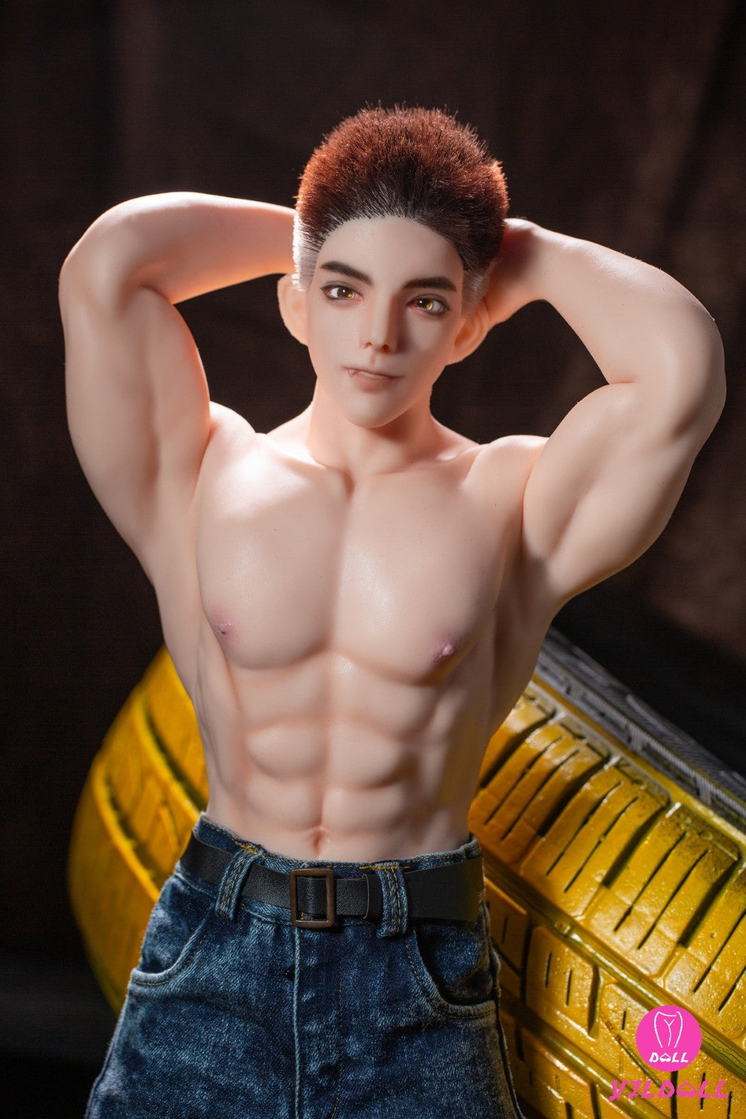 George hombre muñeca sexual (YJL Doll 62 cm MD017 Silicona)