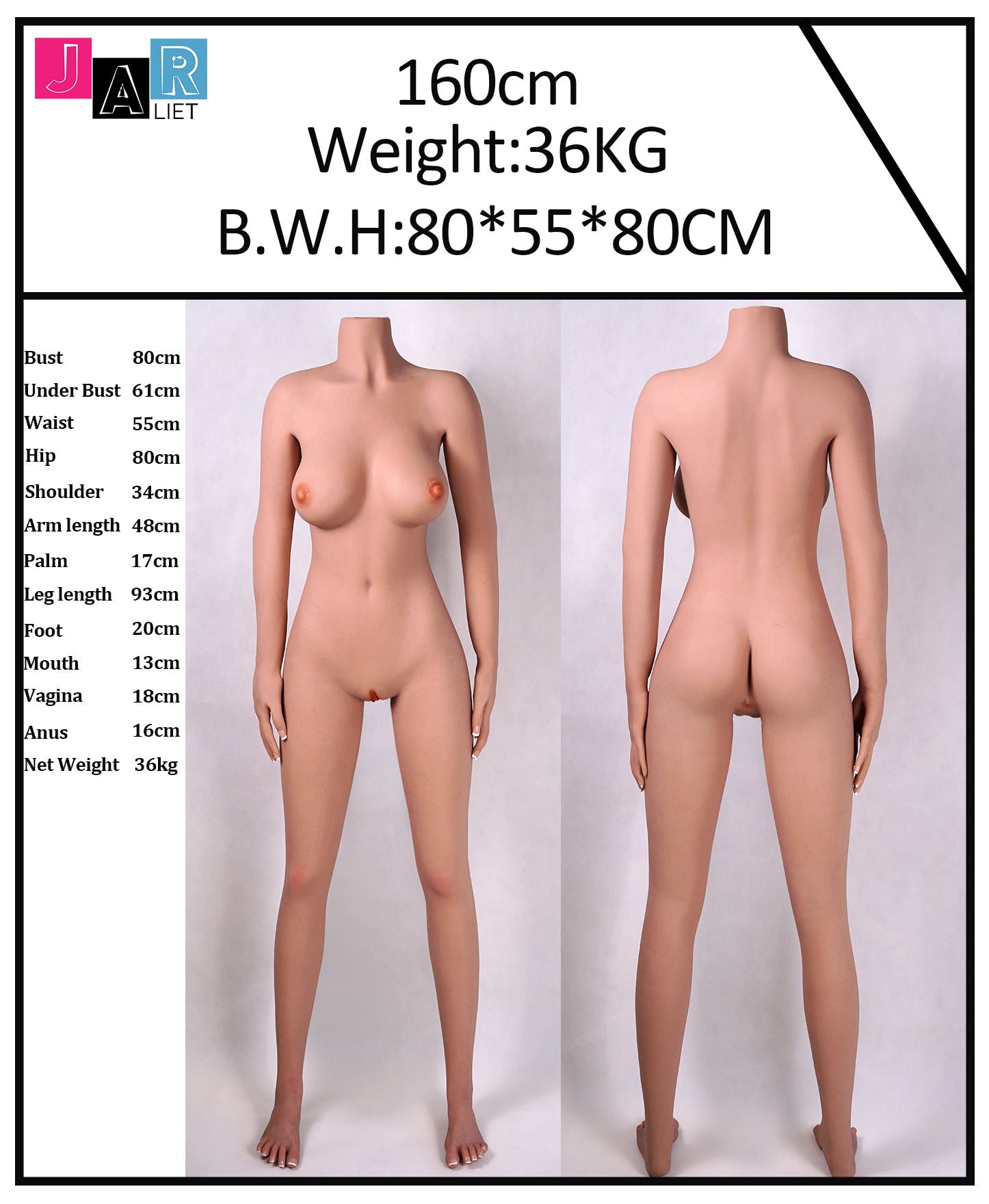 Boneca Sexual Helen (Jarliet Copo D de 160cm TPE+Silicone)