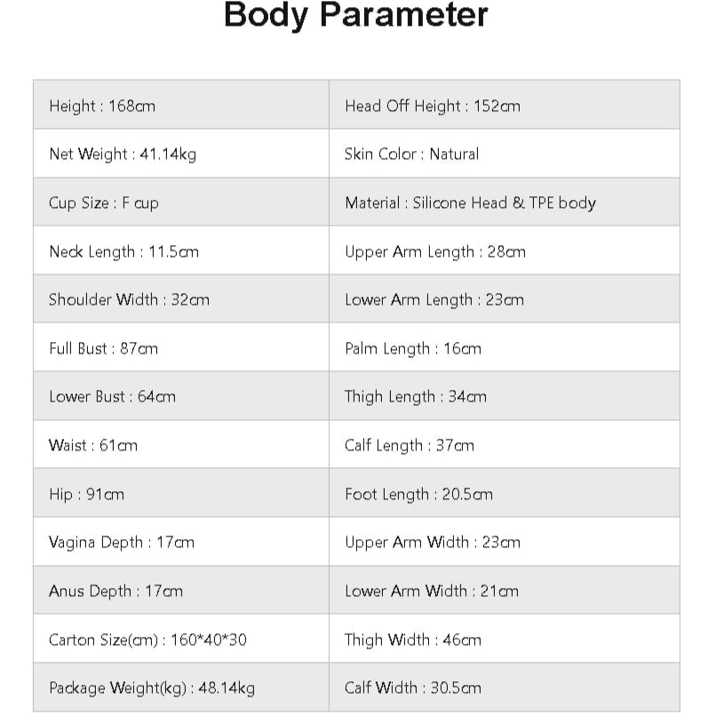 Boneca sexual Elara-B (LilyDoll Copo F de 168cm #LD001 TPE+Silicone)