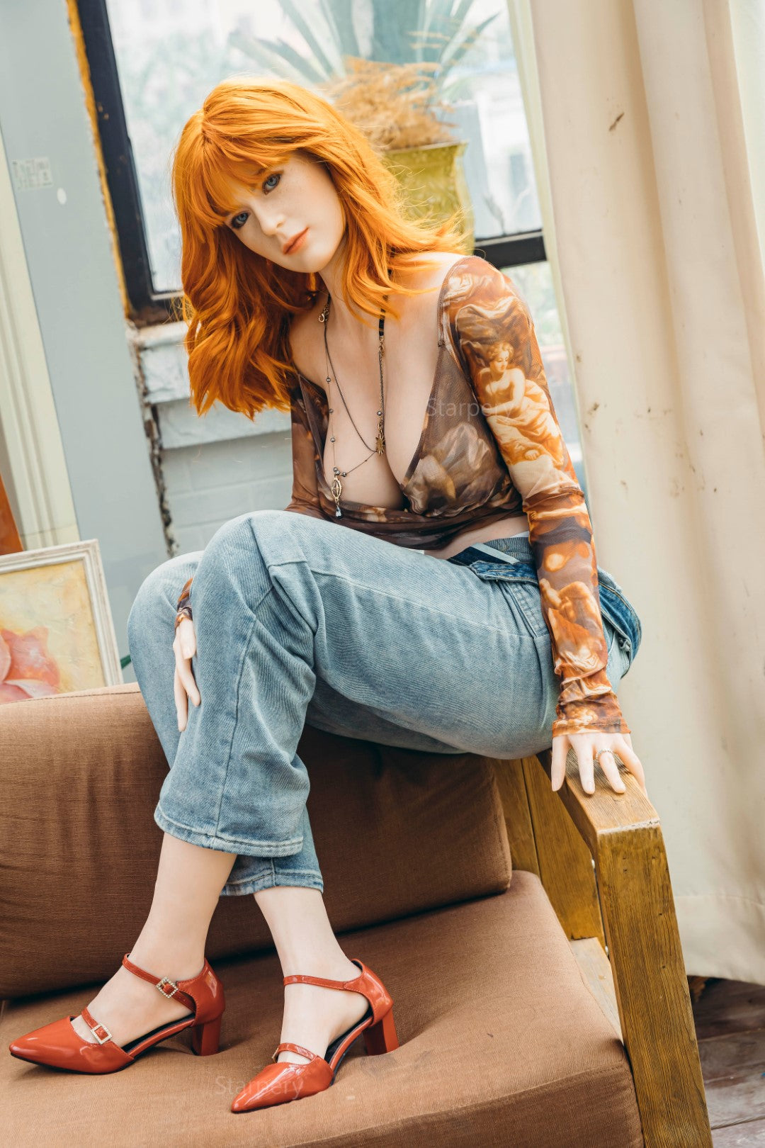 Branquia muñeca sexual (Starpery 172 cm copa F TPE+silicona)