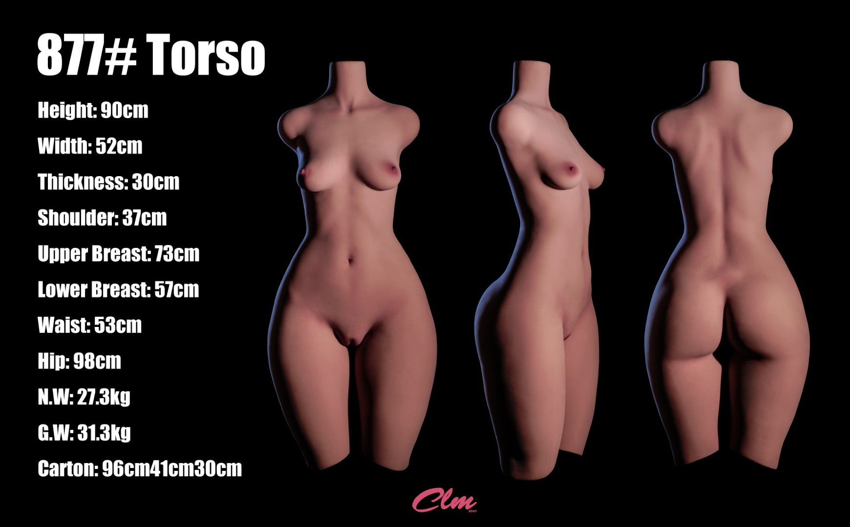 Maslan Torso muñeca sexual (Climax Doll Classic 90 cm A-Kupa TPE)