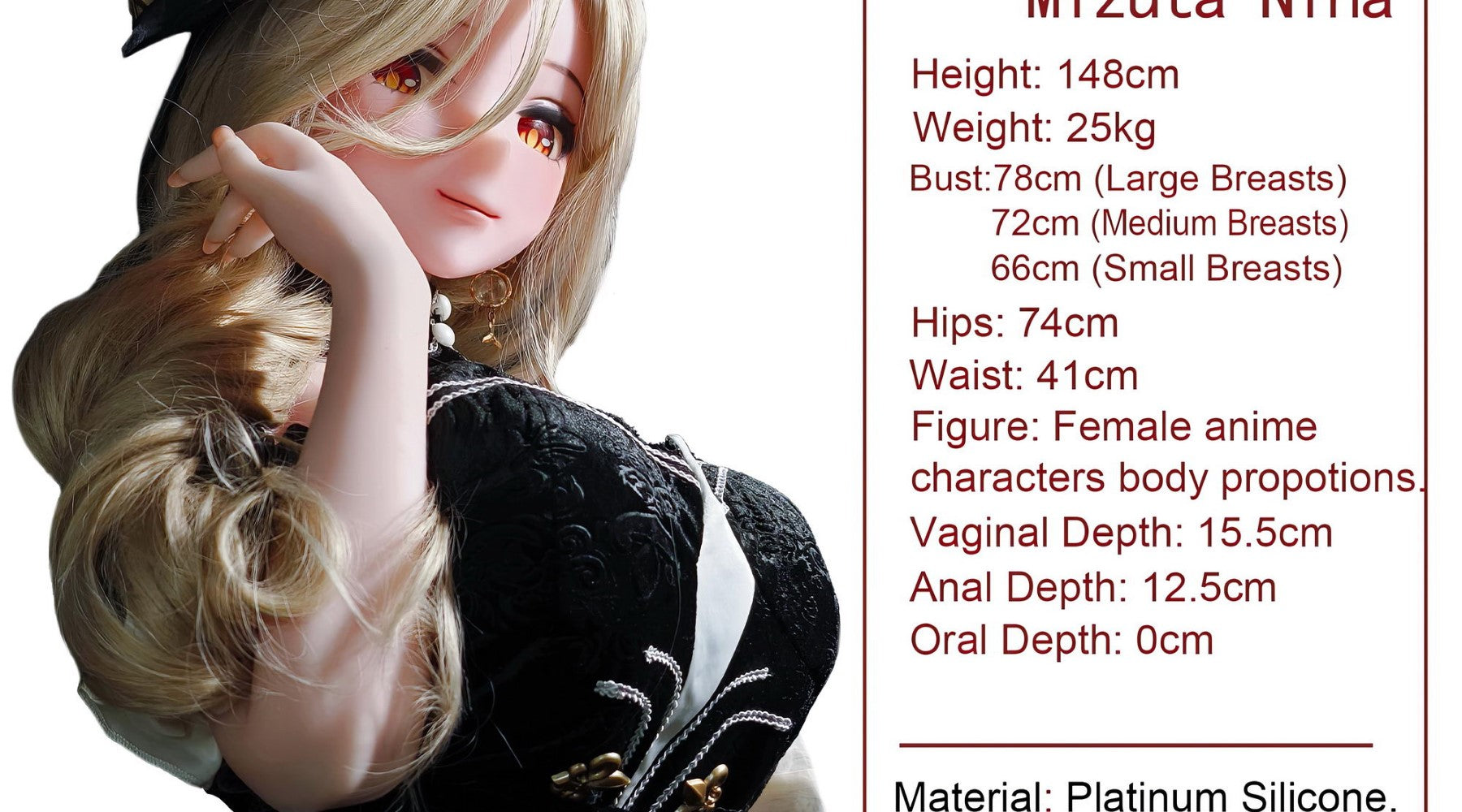 Boneca sexual de Mizuta Nina (Elsa Babe 148cm AHR019 Silicone)
