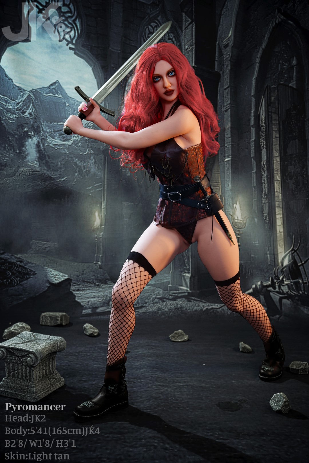 Boneca sexual piromante (JK-Doll Copa D de 165cm JK2 TPE)