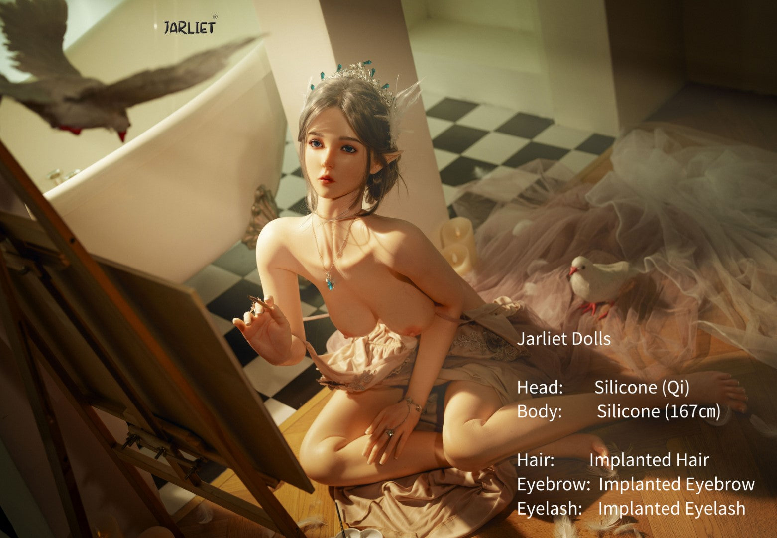 chi muñeca sexual (Jarliet 167 cm copa B de silicona)