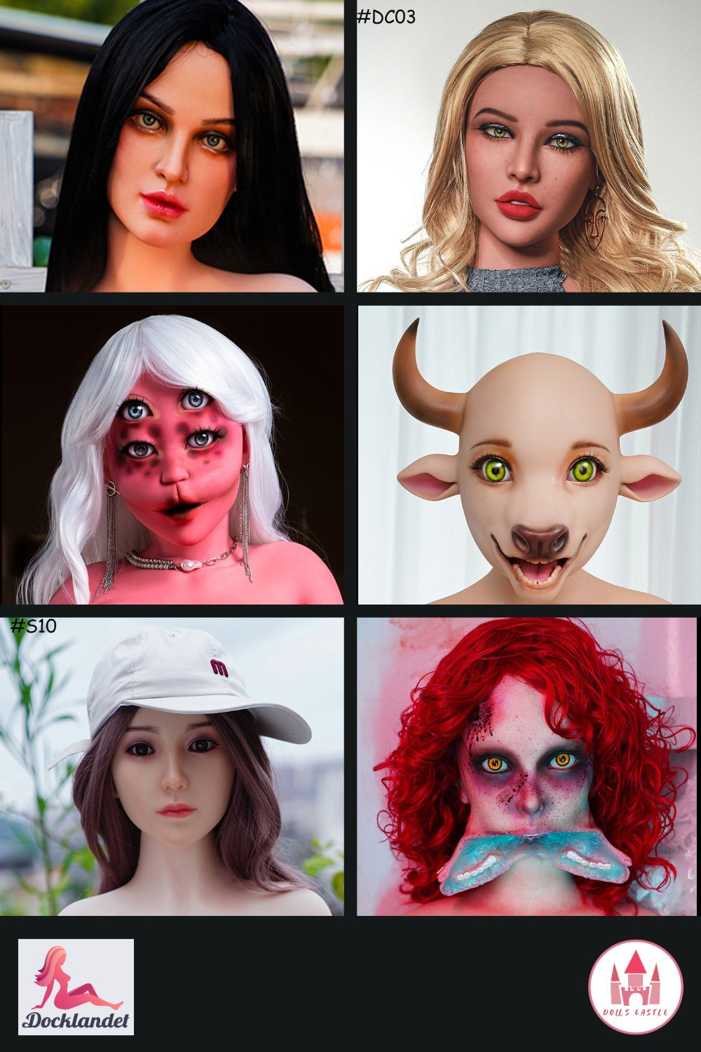 Cabeza adicional (Dolls Castle Originales de silicona)