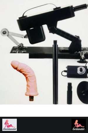 Máquina de sexo compacta e poderosa com ângulo ajustável (com plugues de sucção)