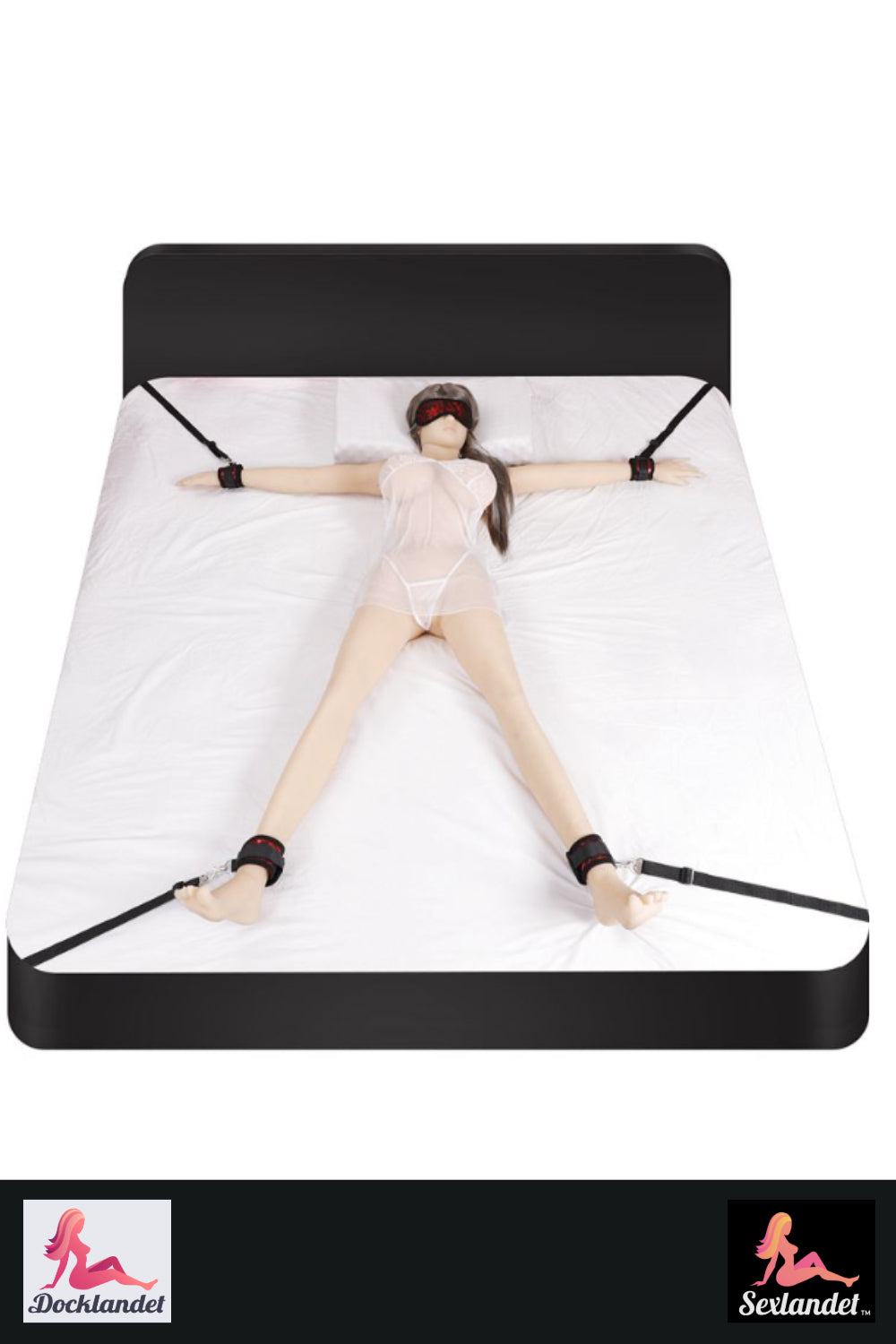 Kit BDSM - algemas, roupa de renda e máscara ocular (definido com 7 partes)