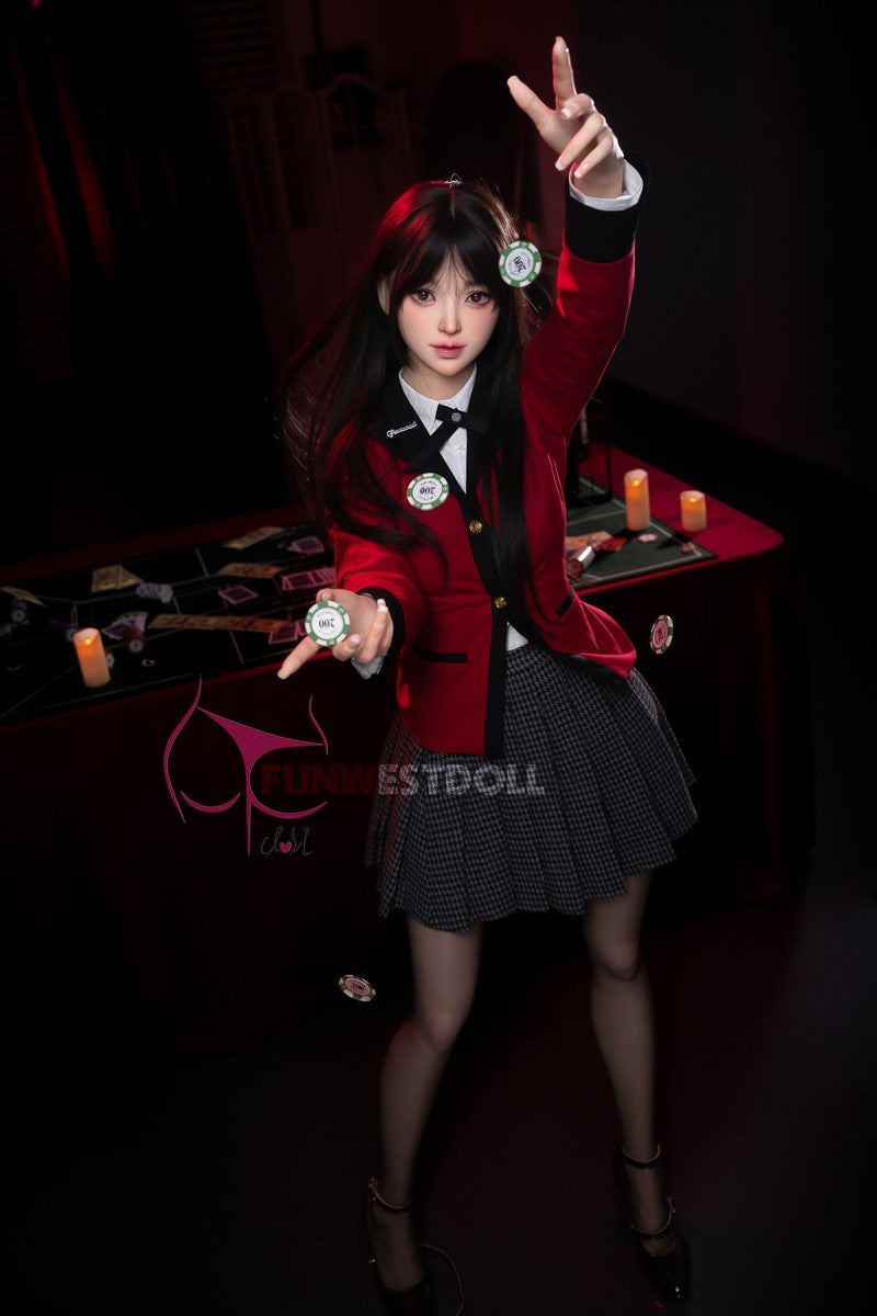 Yumeko Jabami muñeca sexual (FunWest Doll 159cm A-CUP #038S Silicone)