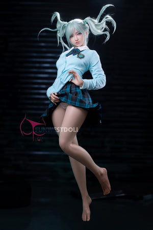 Hatsune Miko muñeca sexual (FunWest Doll 159cm A-CUP #041S Silicone)
