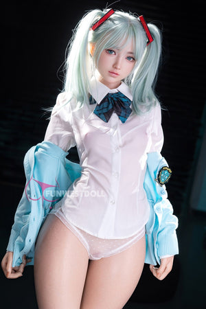Hatsune Miko muñeca sexual (FunWest Doll 159cm A-CUP #041S Silicone)