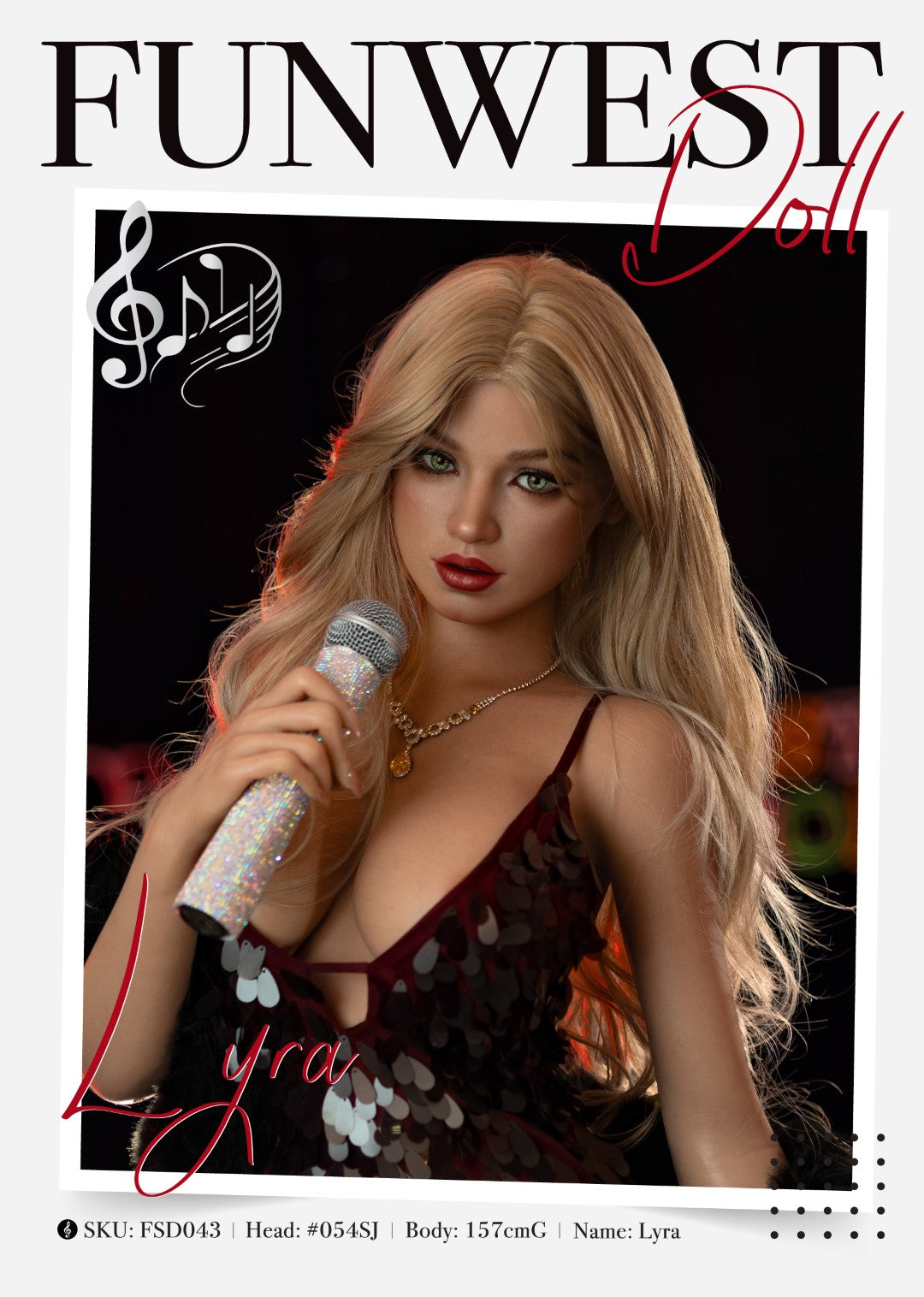 Lyra muñeca sexual (FunWest Doll Copa G de 157 cm #054SJ RST silicona)