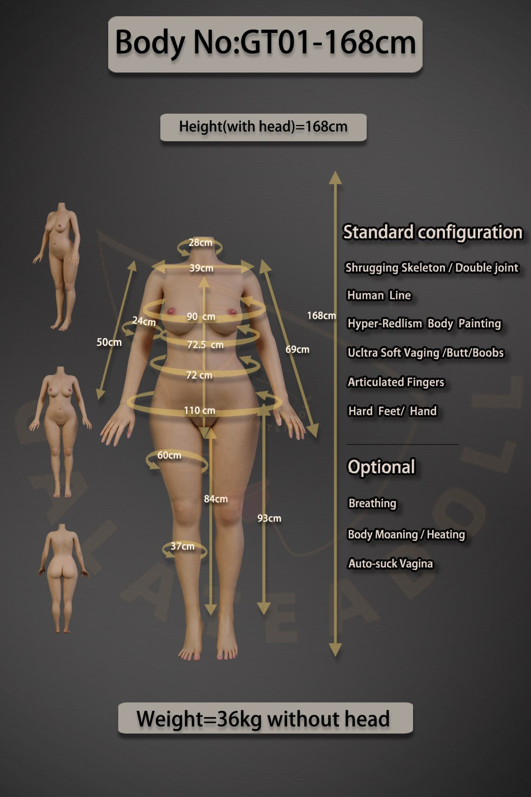 Boneca sexual Ivanna (Galatea Doll Copo C de 168cm #044 Silicone)