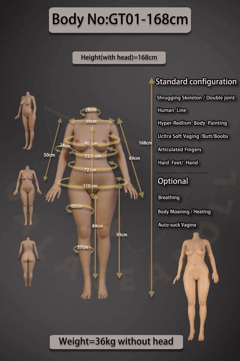 Boneca Sexual Ella (Galatea Doll Copo C 168cm #047 Silicone)