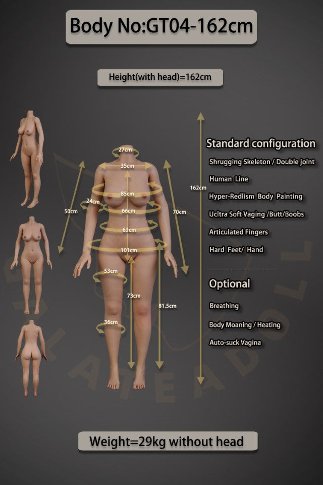 Boneca Sexual Alma (Galatea Doll Copo C 162cm #050 Silicone)