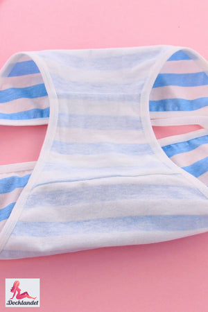 Nó de rosa para boneca sexual (rosa/azul branco, listrado)