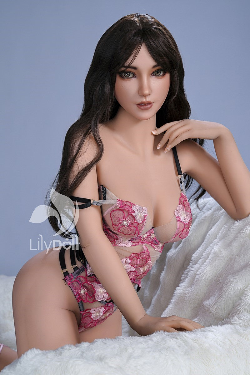 Aria-C muñeca sexual (LilyDoll Copa D de 158 cm #LD018 Silicona+TPE)