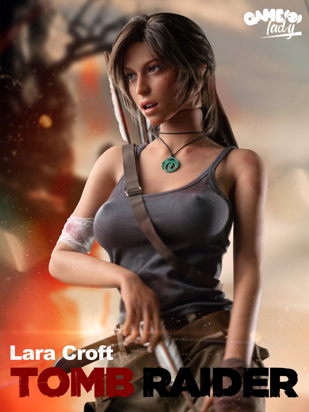 Lara Croft muñeca sexual (Game Lady 166 cm E-Cup No.20 Silicona)