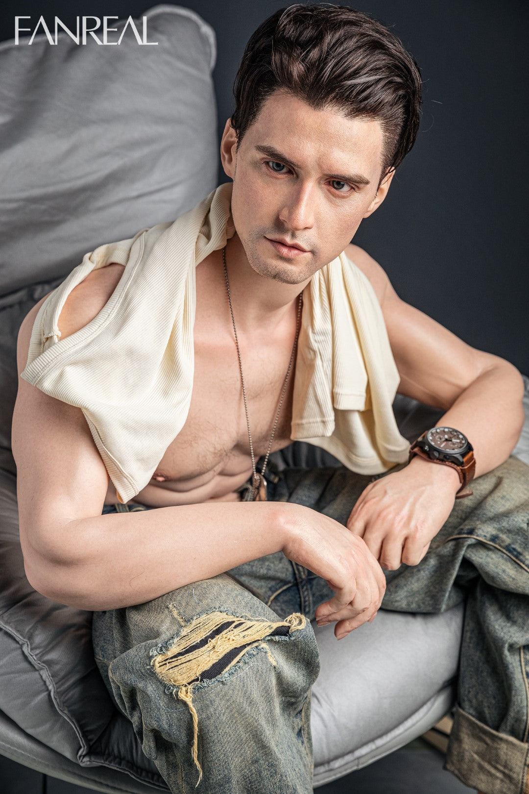 Boneca sexual masculina Henry (FanReal Doll Silicone de 173cm)