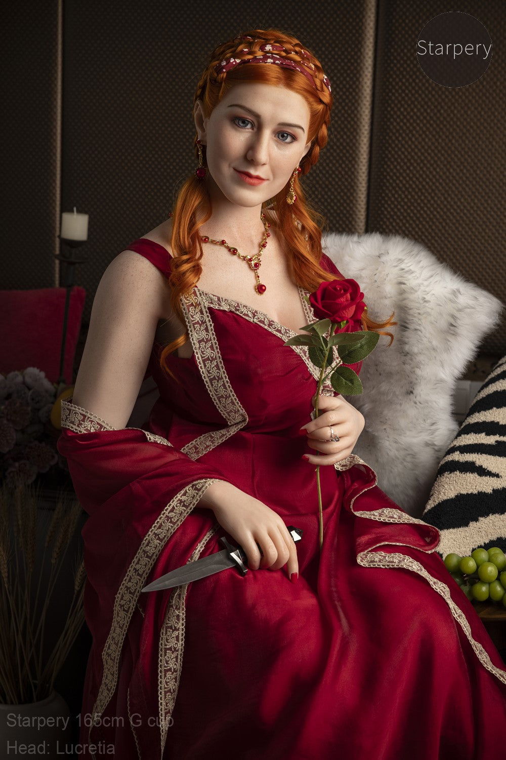 lucrecia muñeca sexual (Starpery Copa G de 165 cm (TPE+Silicona)