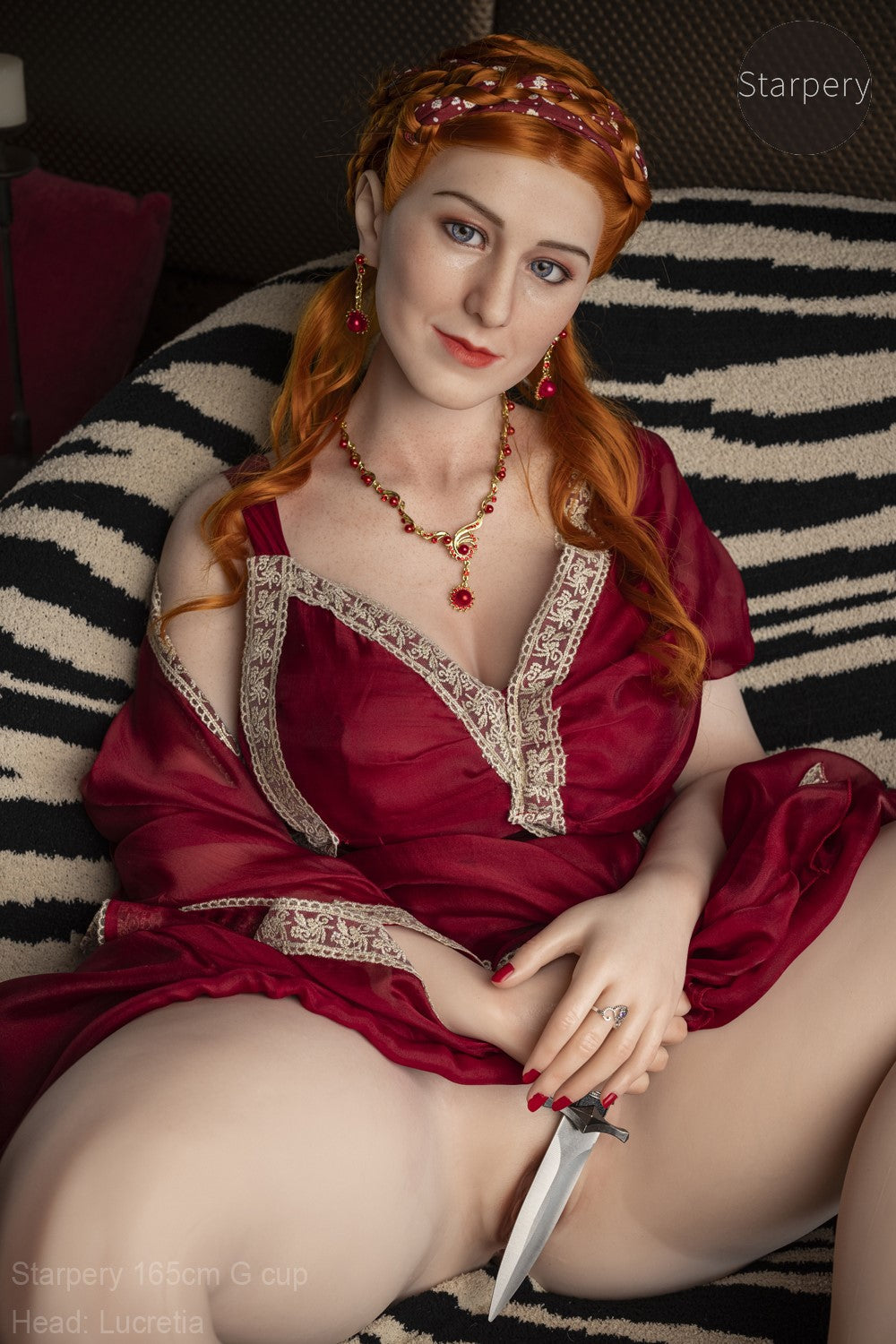 Boneca sexual de Lucretia (Starpery 165 cm G-kupa tpe+silicone)