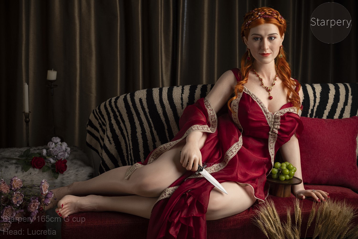 lucrecia muñeca sexual (Starpery Copa G de 165 cm (TPE+Silicona)