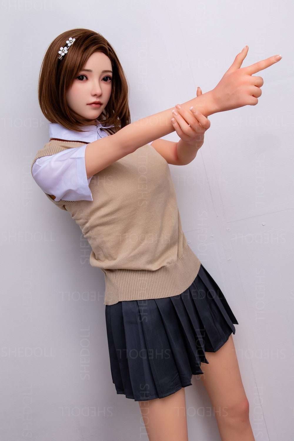 Boneca sexual rosa (SHEDOLL 158cm c-cup #sh022 tpe+silicone)