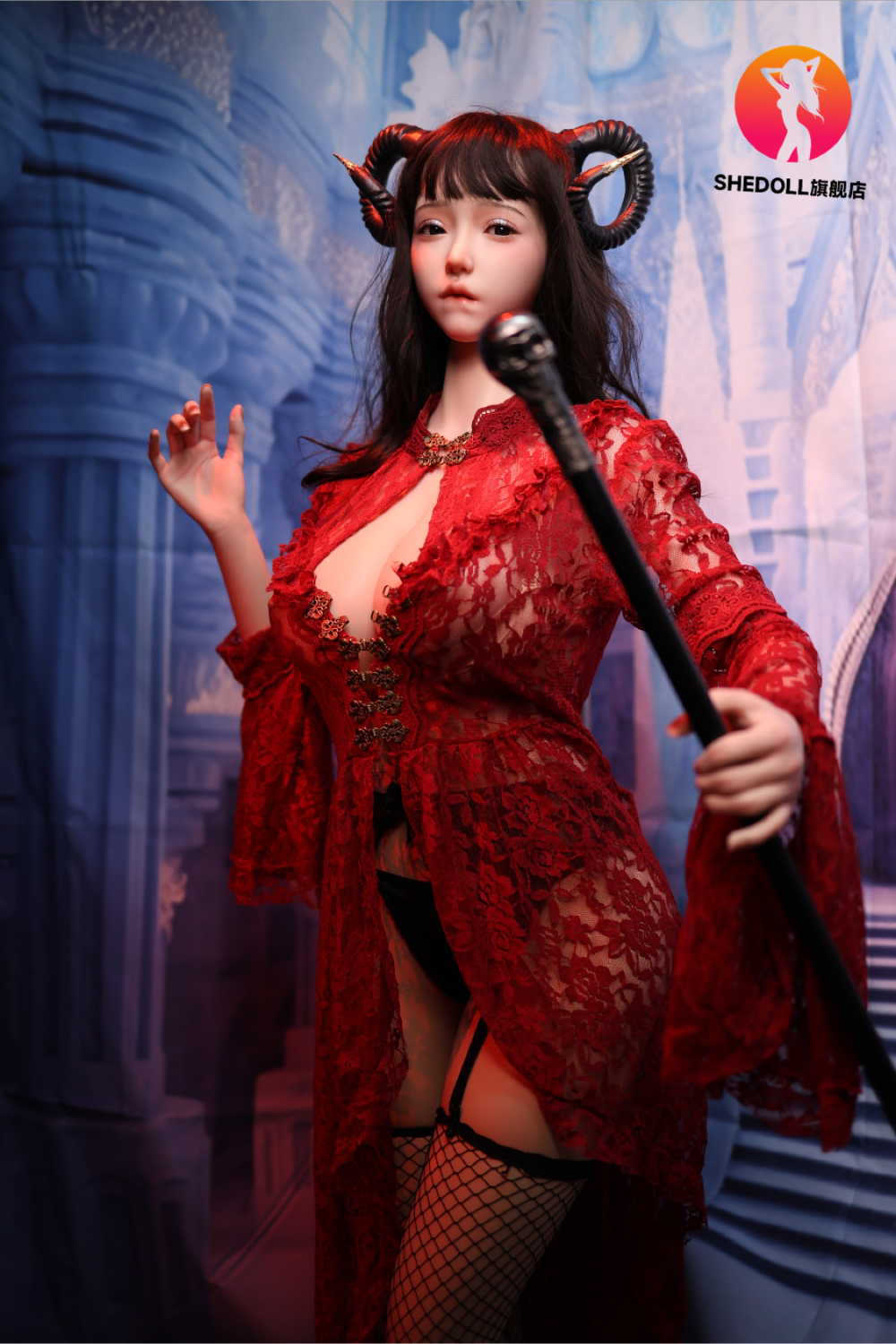 Boneca sexual chole (SHEDOLL 163cm H-kupa #sh071 silicone)