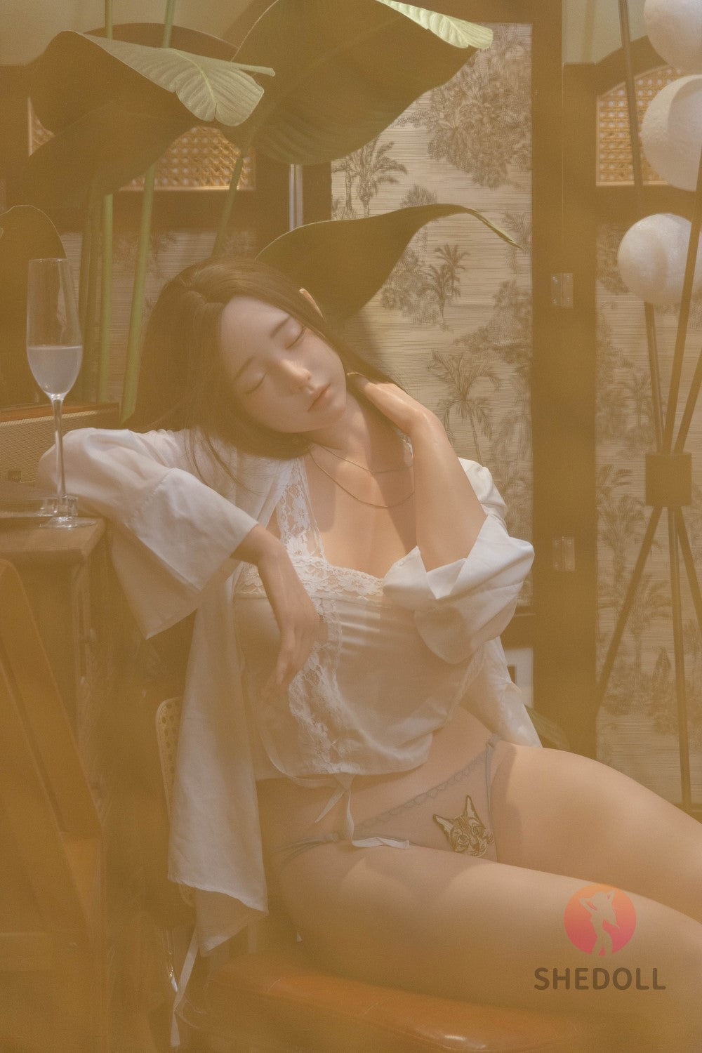 Boneca sexual Cheryl dormindo (SHEDOLL Copo E de 165 cm #SH101 2.0 Silicone)