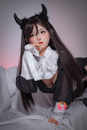 Boneca sexual belle (SHEDOLL 148cm D-kupa #sh109 2.0 silicone)