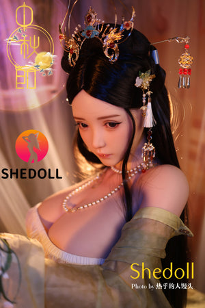 Boneca sexual de cal (SHEDOLL 163 cm H-kupa #sh132 silicone)