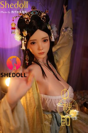 Boneca sexual de cal (SHEDOLL 163 cm H-kupa #sh132 silicone)