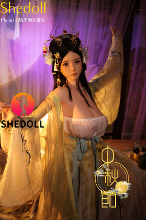 Boneca sexual de cal (SHEDOLL 163 cm H-kupa #sh132 silicone)