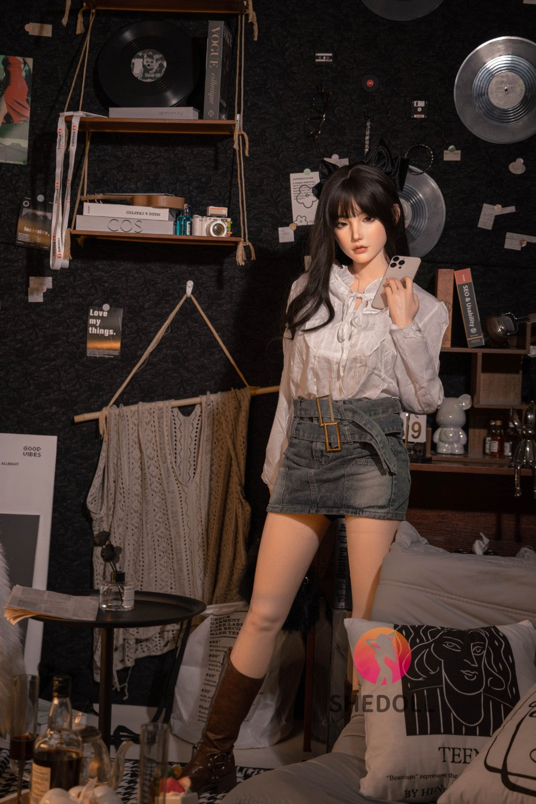 Vísperas muñeca sexual (SHEDOLL Copa C de 158 cm #SH155 (silicona)