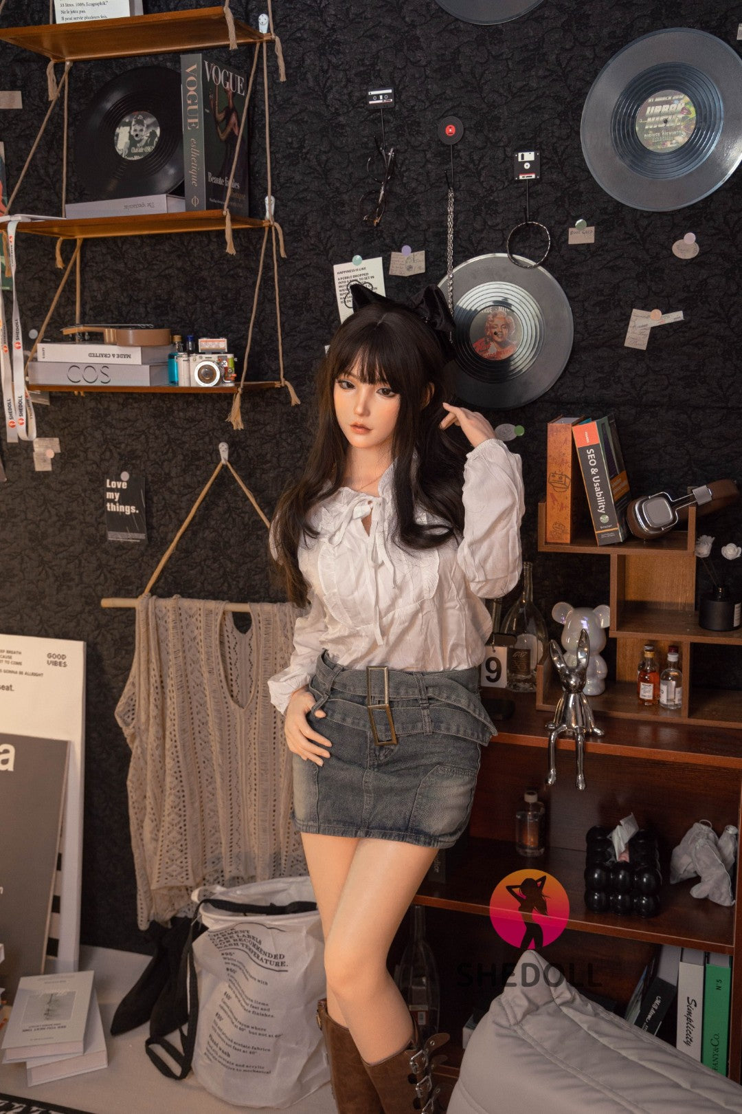 Vísperas muñeca sexual (SHEDOLL Copa C de 158 cm #SH155 (silicona)