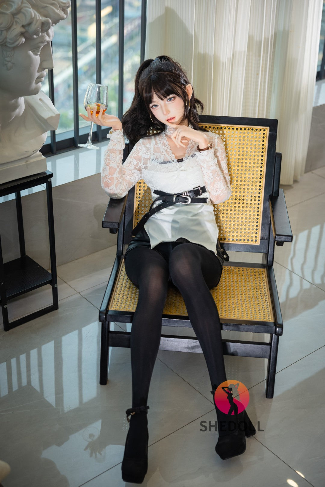 Lina muñeca sexual (SHEDOLL 152 cm Copa A #SH202 2.0 Silicona)