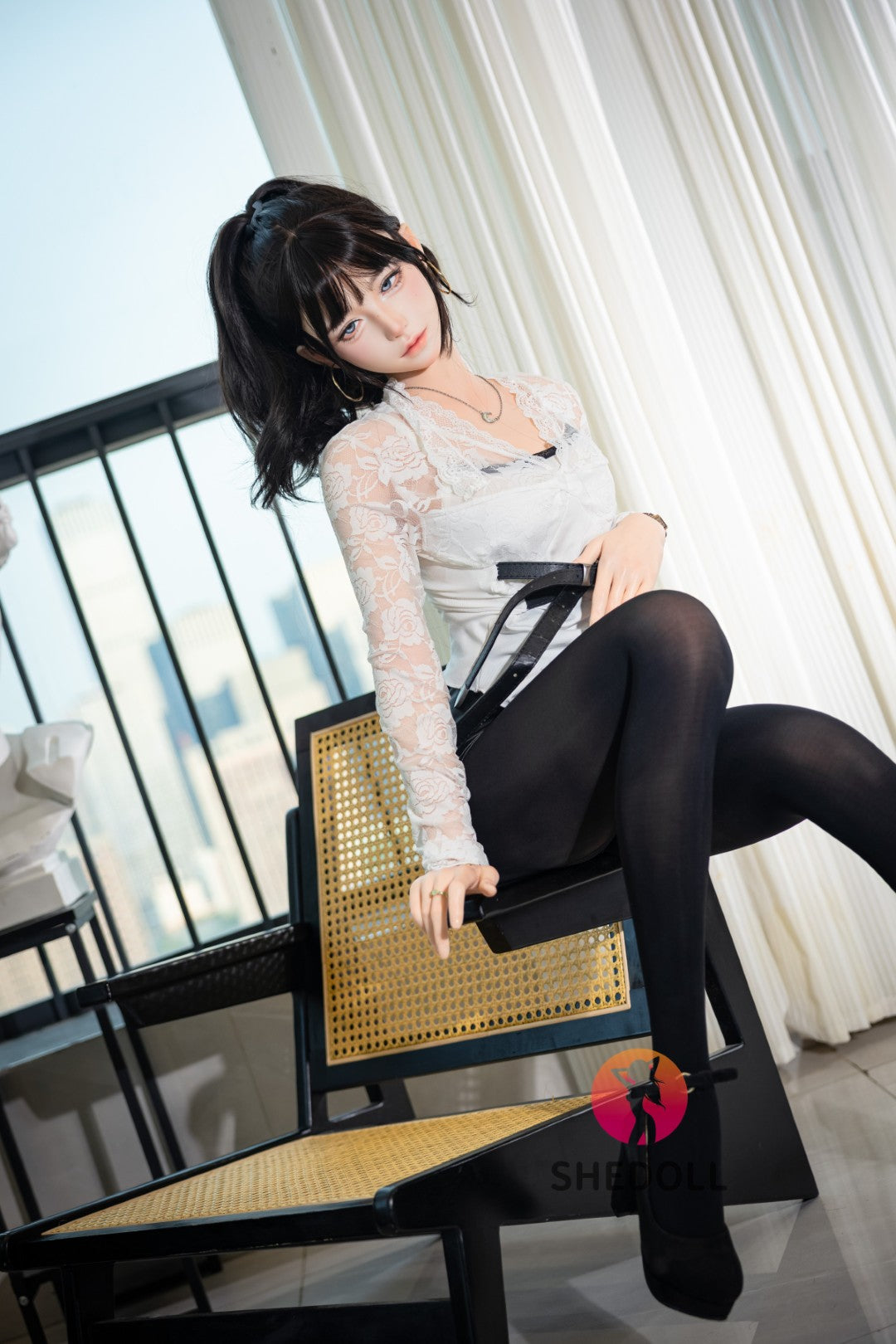 Lina muñeca sexual (SHEDOLL 152 cm Copa A #SH202 2.0 Silicona)