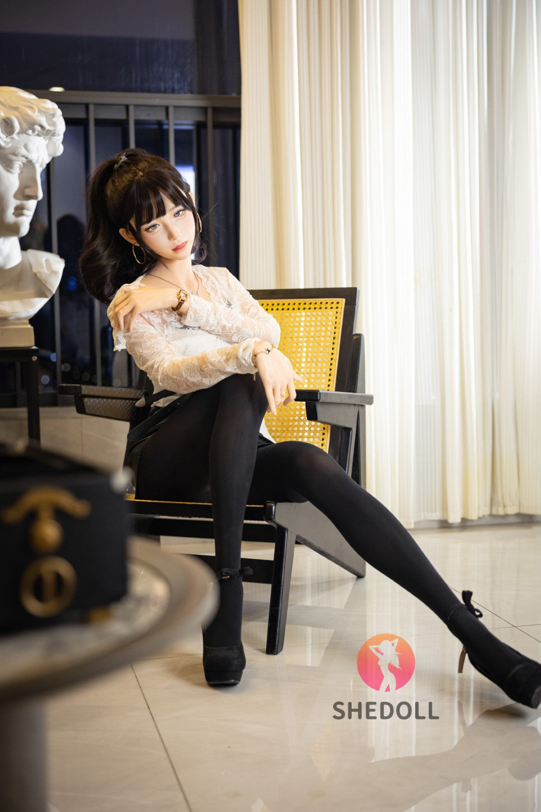 Lina muñeca sexual (SHEDOLL 152 cm Copa A #SH202 2.0 Silicona)