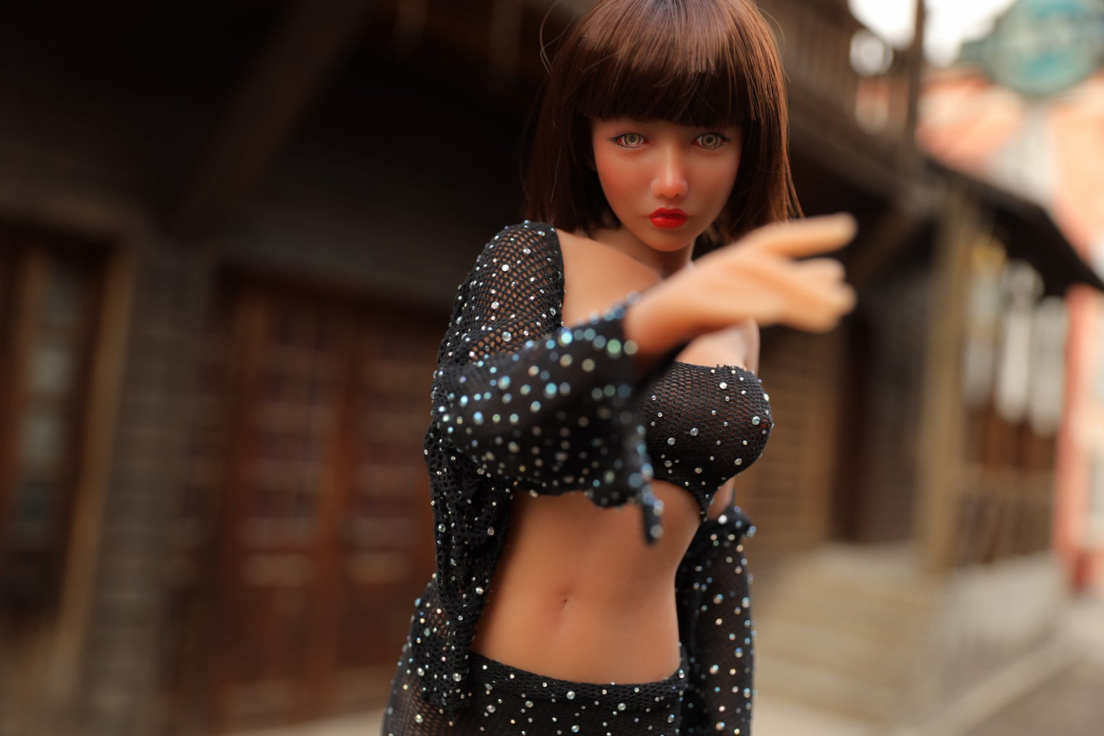 Raka muñeca sexual (Climax Doll Mini copa C de silicona de 60 cm)