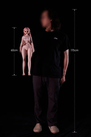 Hilary muñeca sexual (Climax Doll Mini Silicona A-Cup de 60 cm)