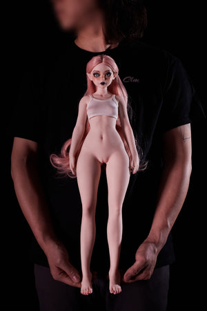 Hilary muñeca sexual (Climax Doll Mini Silicona A-Cup de 60 cm)