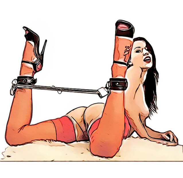 BDSM Sex Set com algemas, fontes de calda e moldura de metal - kit de escravidão ajustável para casais