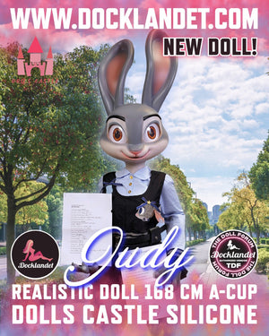 Judy el conejo muñeca sexual (Dolls Castle Silicona A-Cup de 168 cm)
