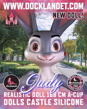Judy el conejo muñeca sexual (Dolls Castle Silicona A-Cup de 168 cm)