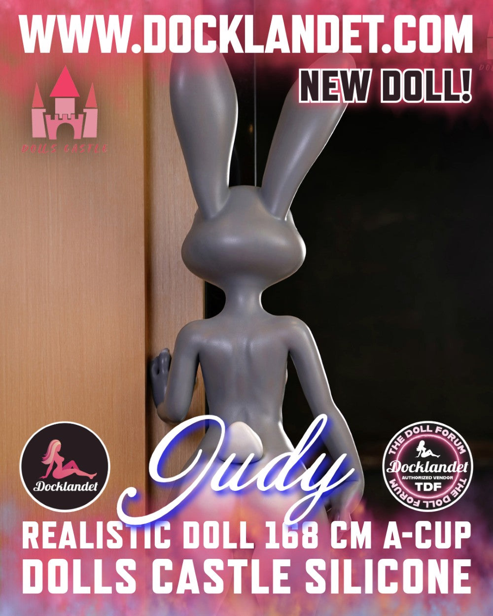 Judy, a boneca sexual do coelho (Dolls Castle Silicone com copo A de 168 cm)