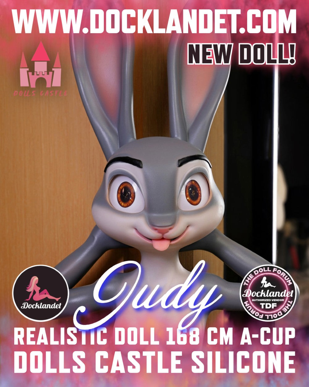 Judy, a boneca sexual do coelho (Dolls Castle Silicone com copo A de 168 cm)