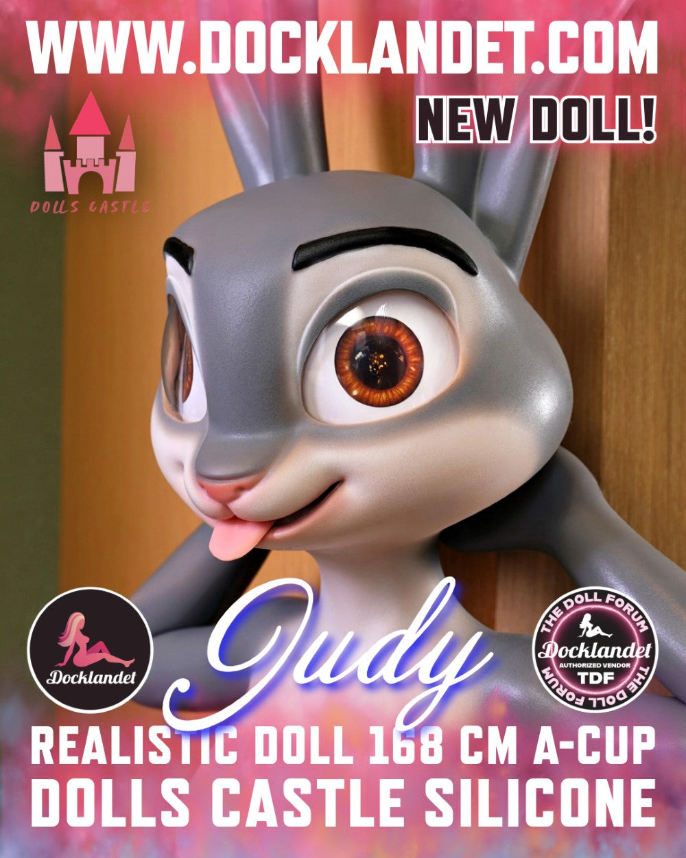 Judy, a boneca sexual do coelho (Dolls Castle Silicone com copo A de 168 cm)