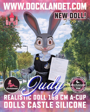Judy el conejo muñeca sexual (Dolls Castle Silicona A-Cup de 168 cm)