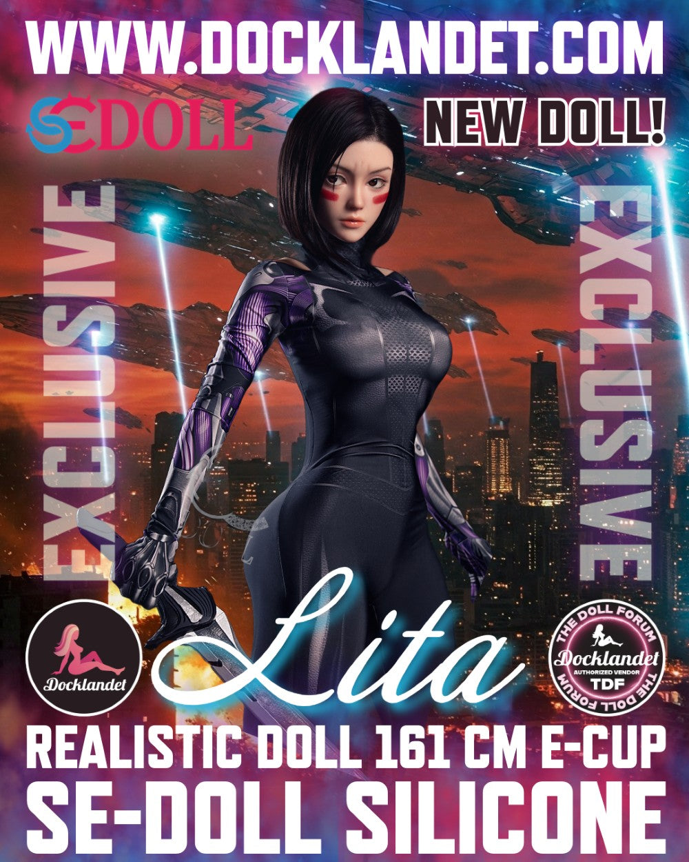 Lita.Uma boneca sexual "Alita" (SEDoll Copo E de 161 cm #149SC Silicone Pro)