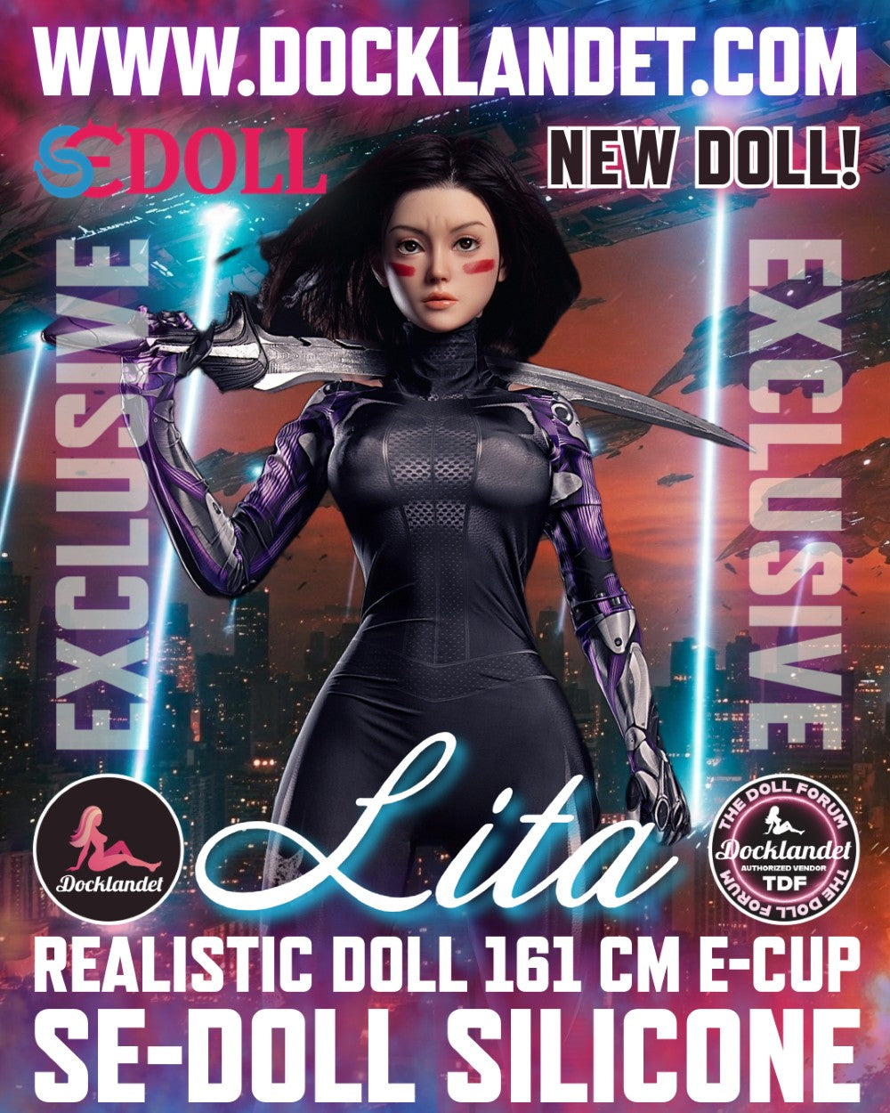 Lita.Uma boneca sexual "Alita" (SEDoll Copo E de 161 cm #149SC Silicone Pro)