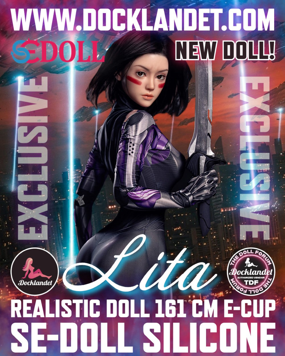 Lita.Uma boneca sexual "Alita" (SEDoll Copo E de 161 cm #149SC Silicone Pro)